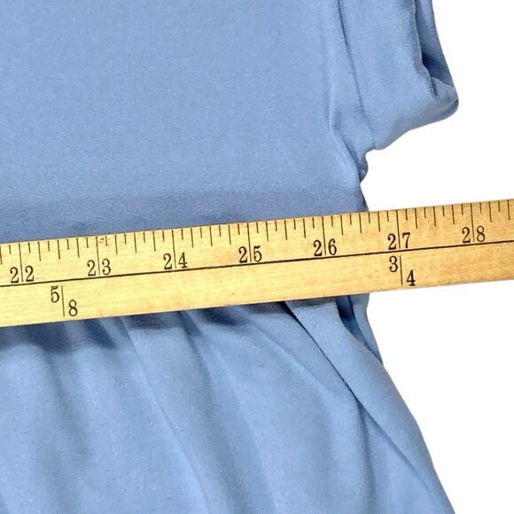 Charlotte Avery Dress Sz XL Blue Short Sleeve V Neck Oversize Comfy Loungewear - Picture 10 of 16